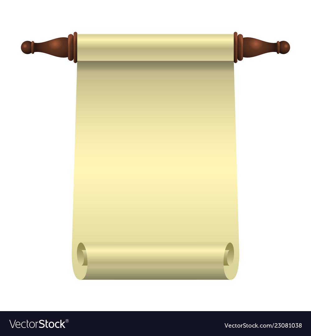 An empty scroll is an opened scroll unrolled Vector Image