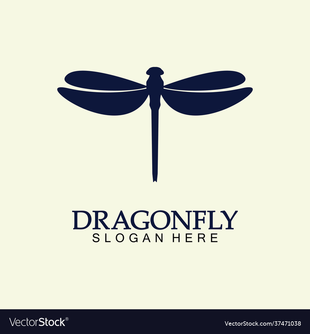 Dragonfly logo icon design template Royalty Free Vector