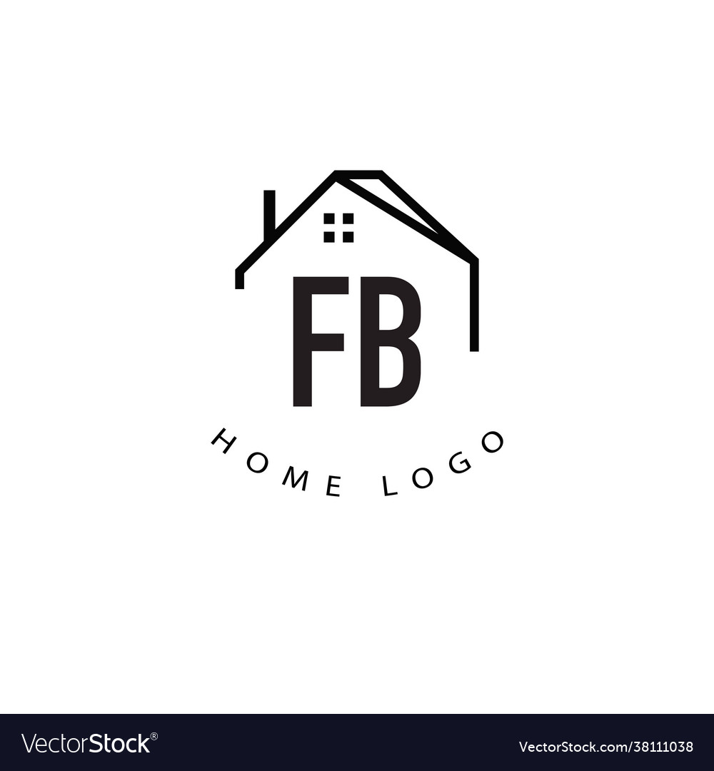 Initial letter fb home creative logo design Vector Image