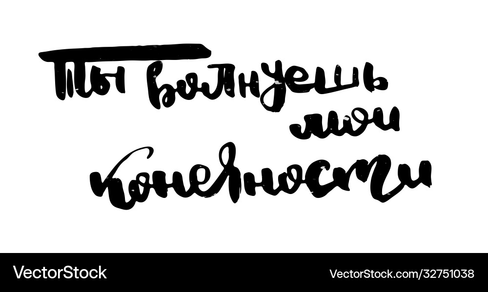 Russian motivation text humorous lettering Vector Image