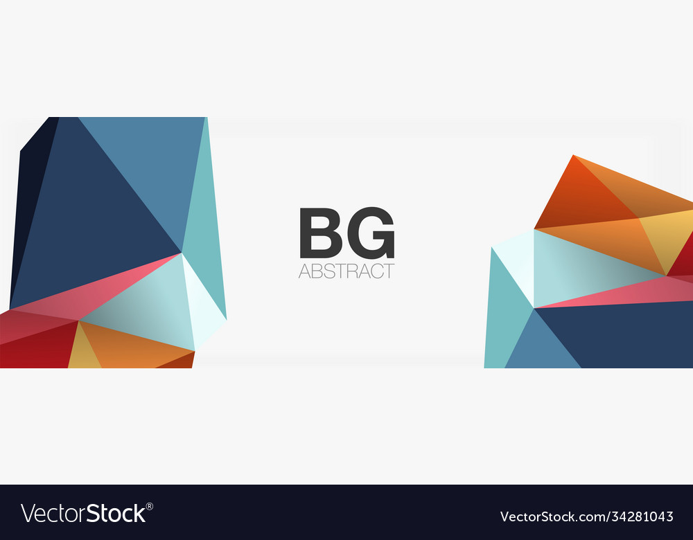 3d mosaic abstract backgrounds low poly shape Vector Image 3d mosaic abstract backgrounds low poly shape vector image on VectorStock