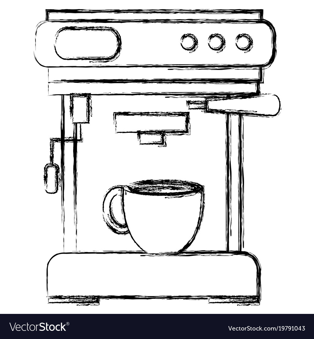 Coffee Machine Isolated Icon Vector Image Coffee Machine Isolated Icon Vector Image