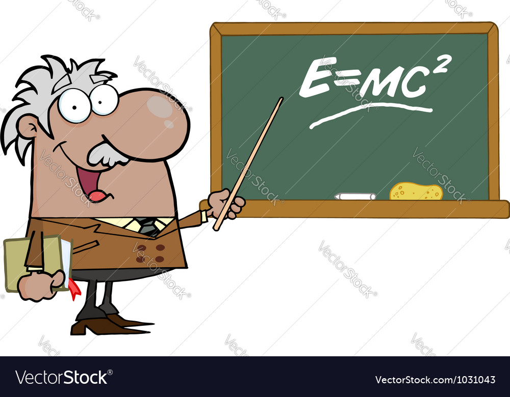 Happy black professor Royalty Free Vector Image