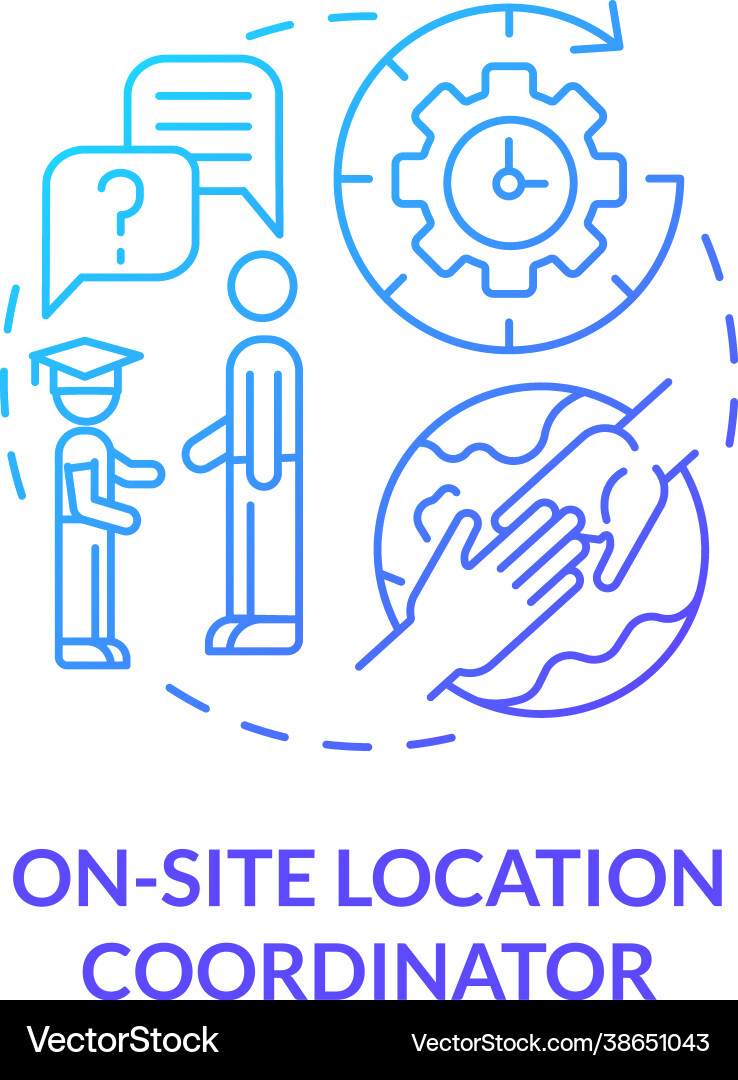 On Site Location Coordinator Concept Icon Vector Image