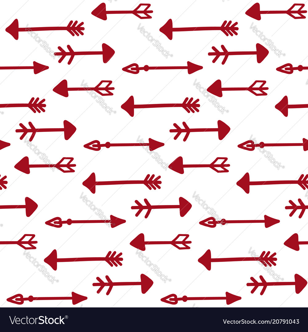 Red and white romantic arrow abstract seamless vector image Red and white romantic arrow abstract seamless