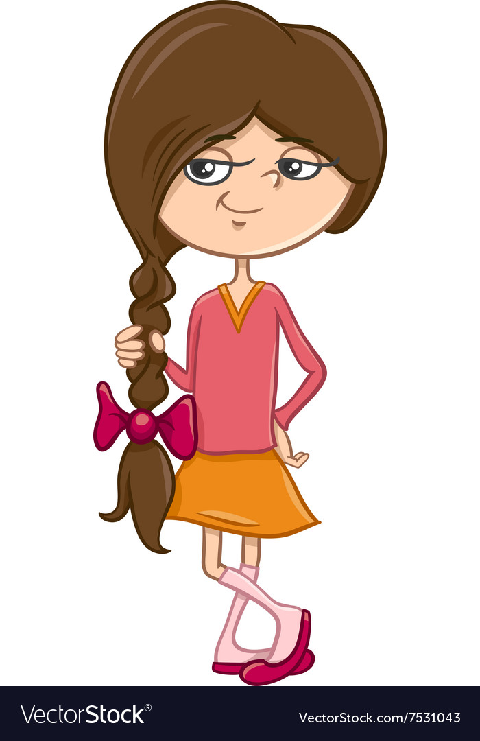 School girl character cartoon Royalty Free Vector Image School girl character cartoon Royalty Free Vector Image