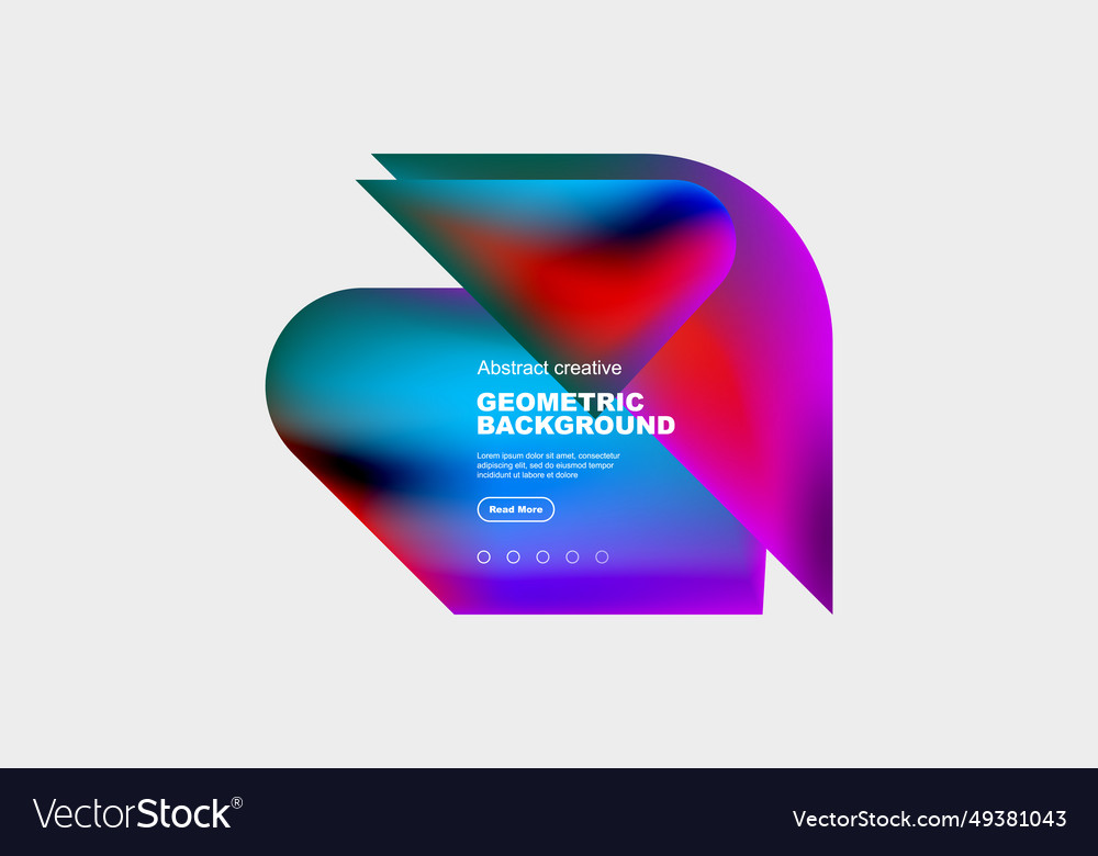 Square and triangle design with fluid gradients Vector Image