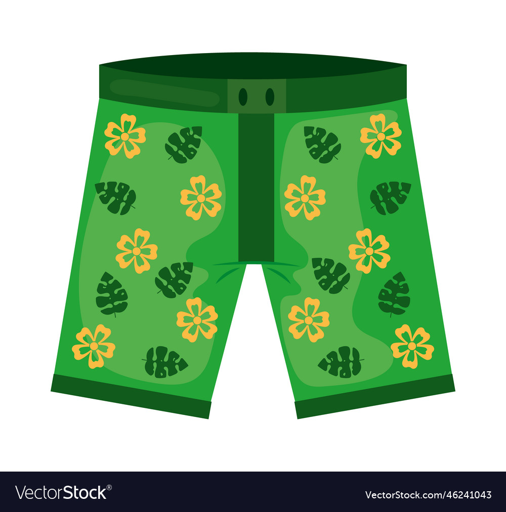 Tropical Shorts Swimsuit Royalty Free Vector Image Tropical Shorts Swimsuit Royalty Free Vector Image