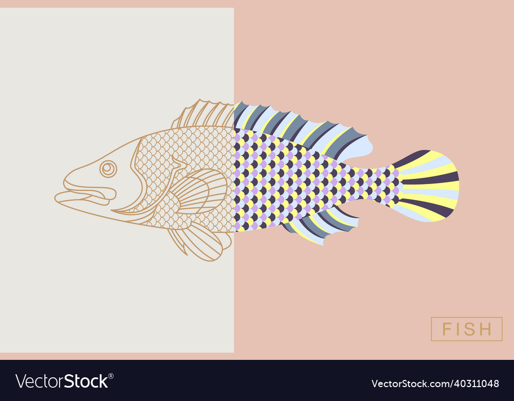 Abstract fish Royalty Free Vector Image - VectorStock