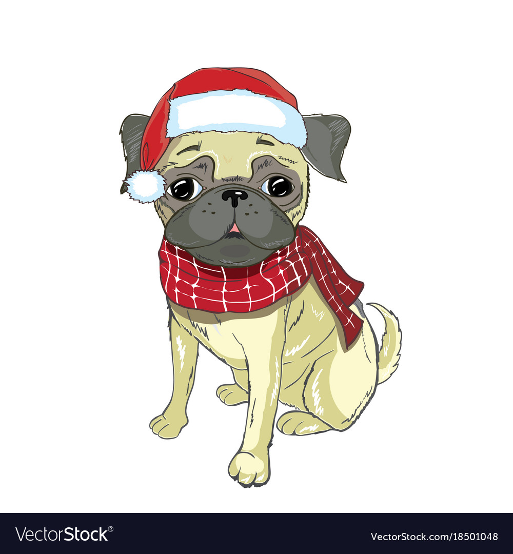 Download Christmas Pug Svg : Pugs Clip Art, Vector Images ...