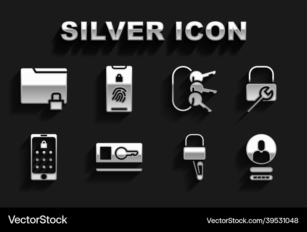 Set key card lock repair create account screen Vector Image