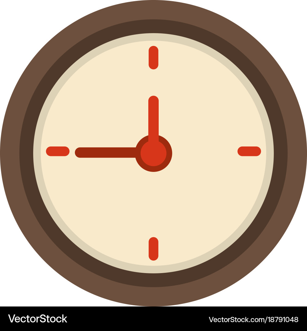 Wall clock isolated Royalty Free Vector Image - VectorStock