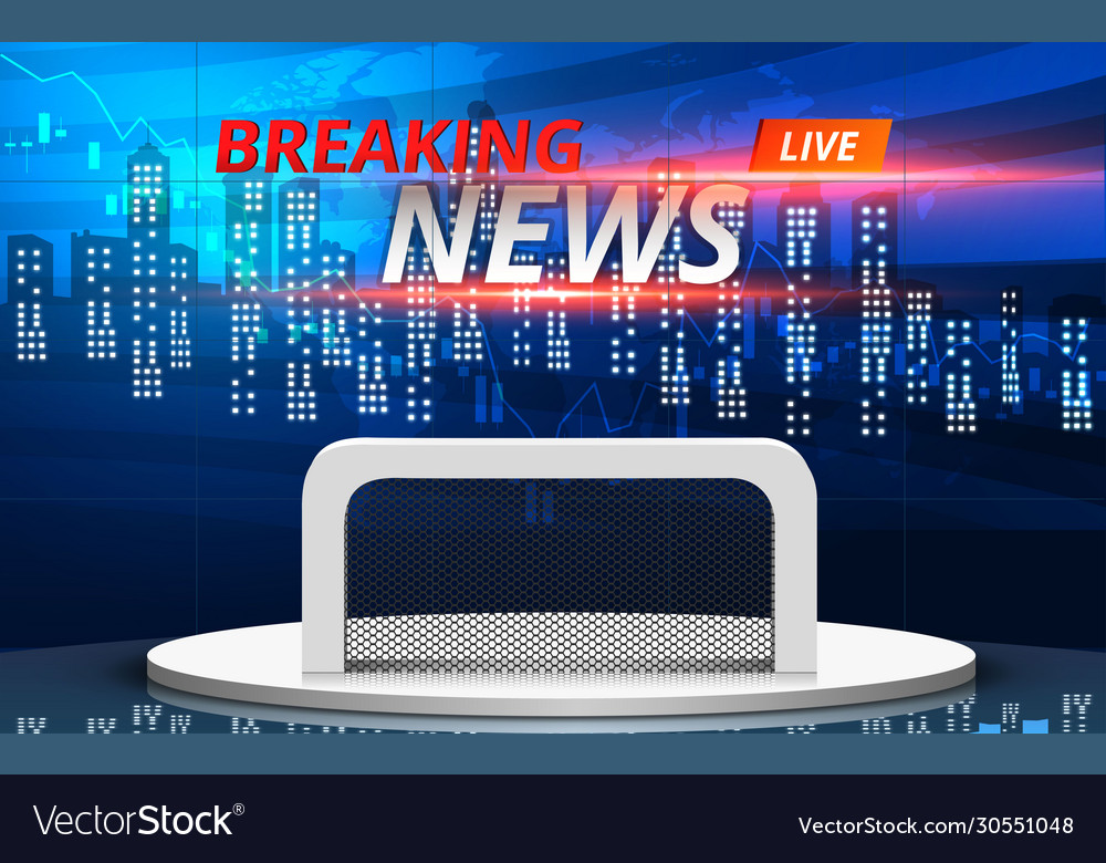 White Table And Breaking News On Lcds Background I