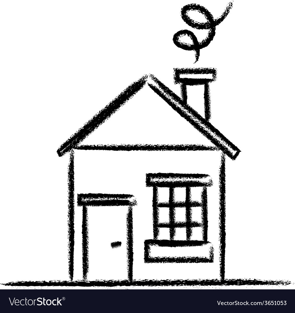 House sketch outline Royalty Free Vector Image