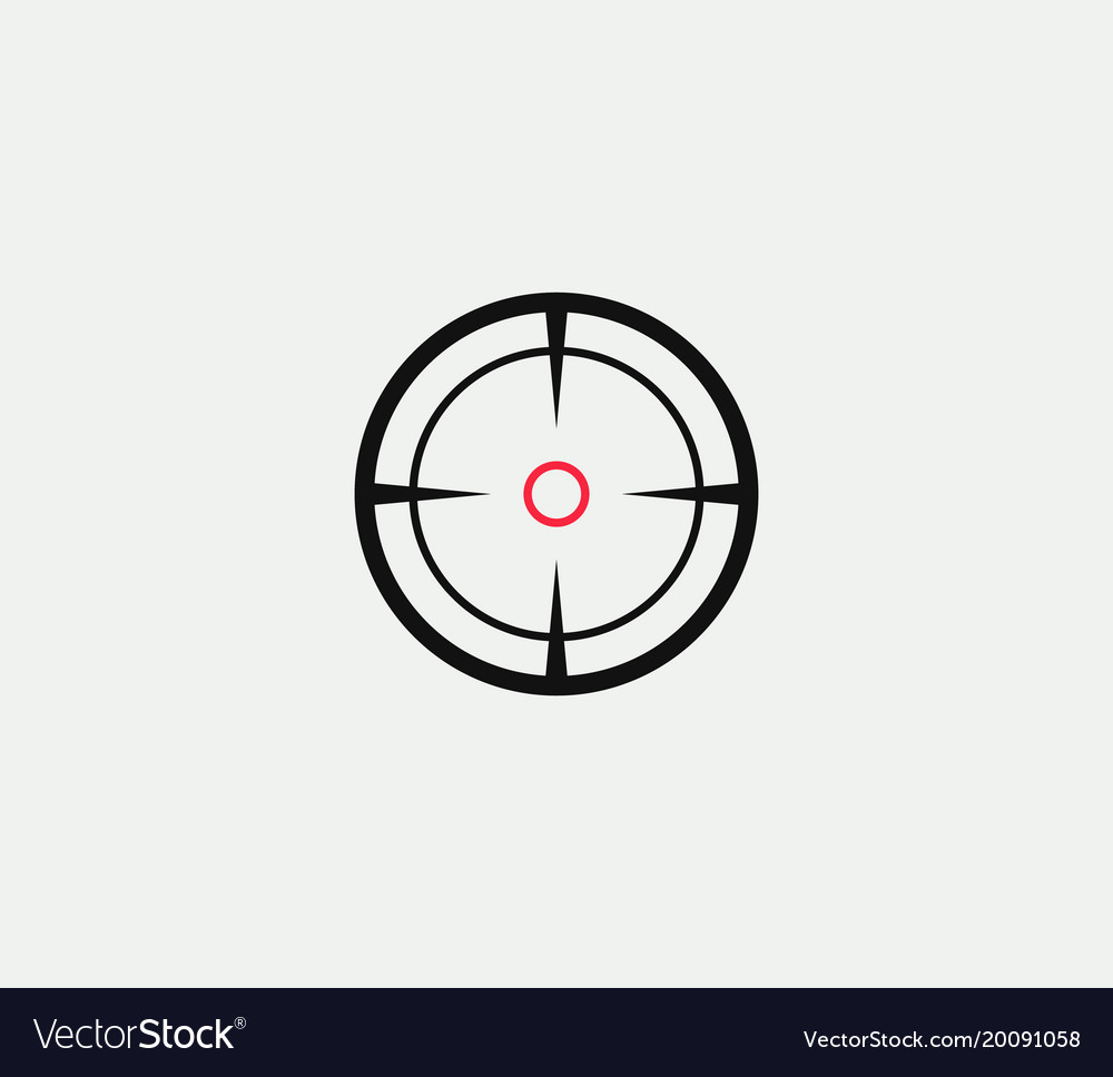 Aim Linear Stylized Icon Goal Abstract Royalty Free Vector