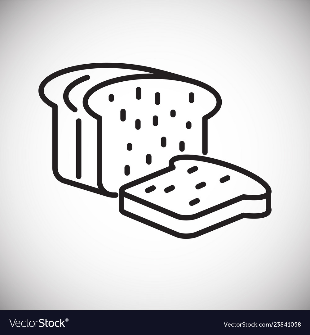 Bread outline icon on white background for graphic