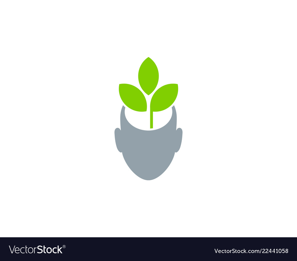 opkald nogle få dynamisk Nature human head logo icon design Royalty Free Vector Image