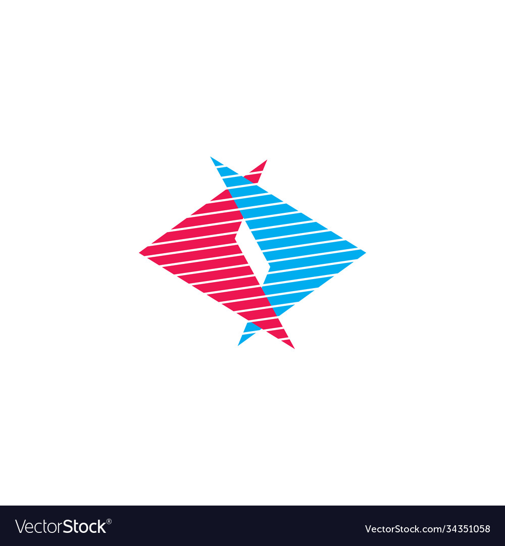 Stripes arrows linked colorful logo Royalty Free Vector