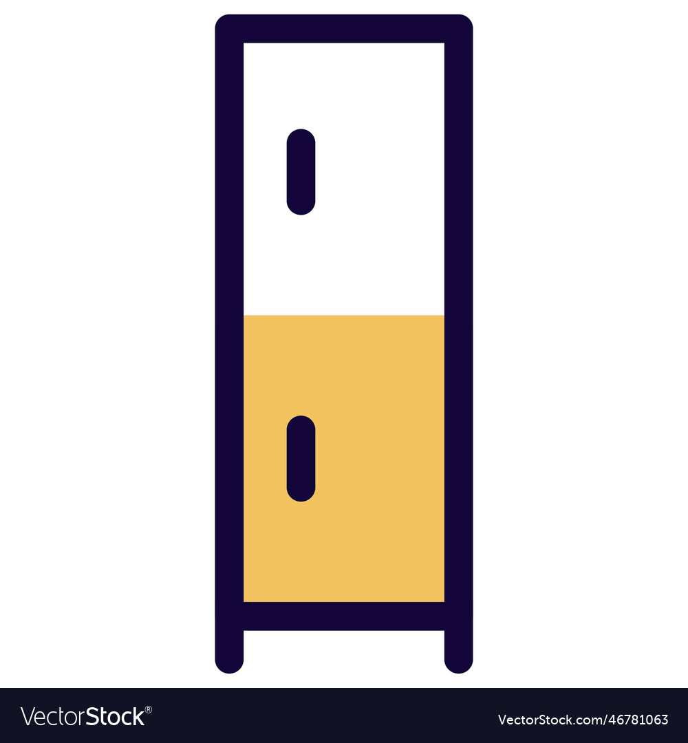 High cabinet used for storing items Royalty Free Vector