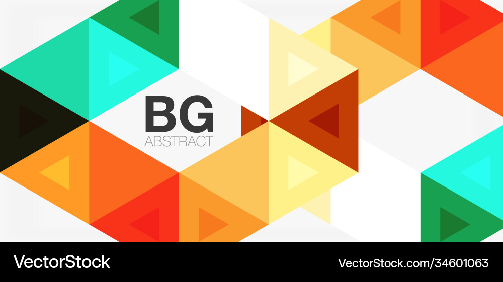 Mosaic triangle pattern abstract background Vector Image