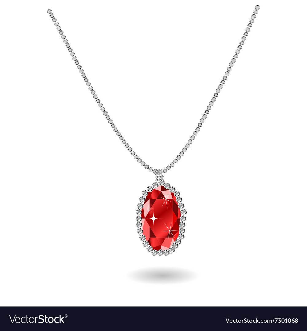 Beautiful gemstone red ruby Royalty Free Vector Image