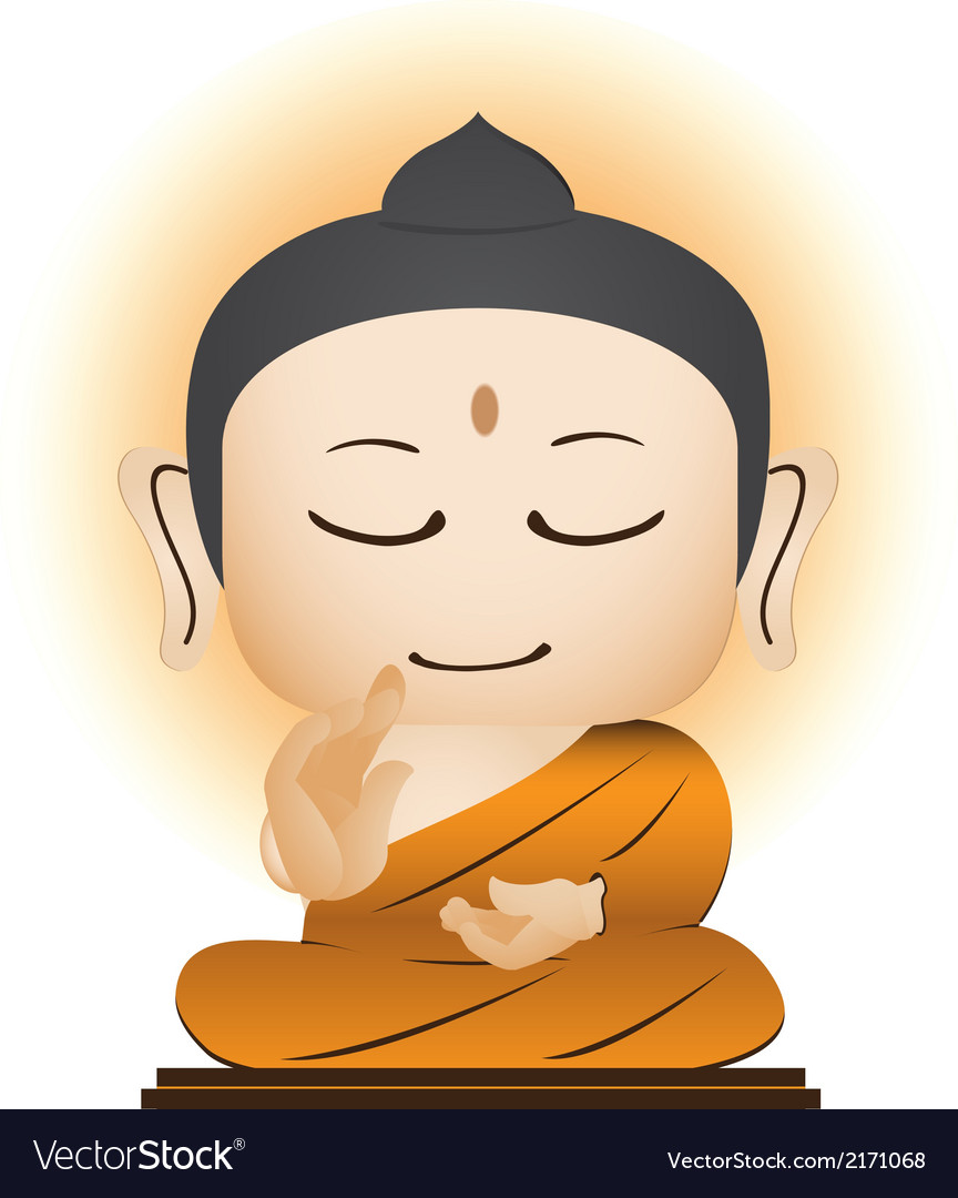 Buddha Cartoon Royalty Free Vector Image - VectorStock