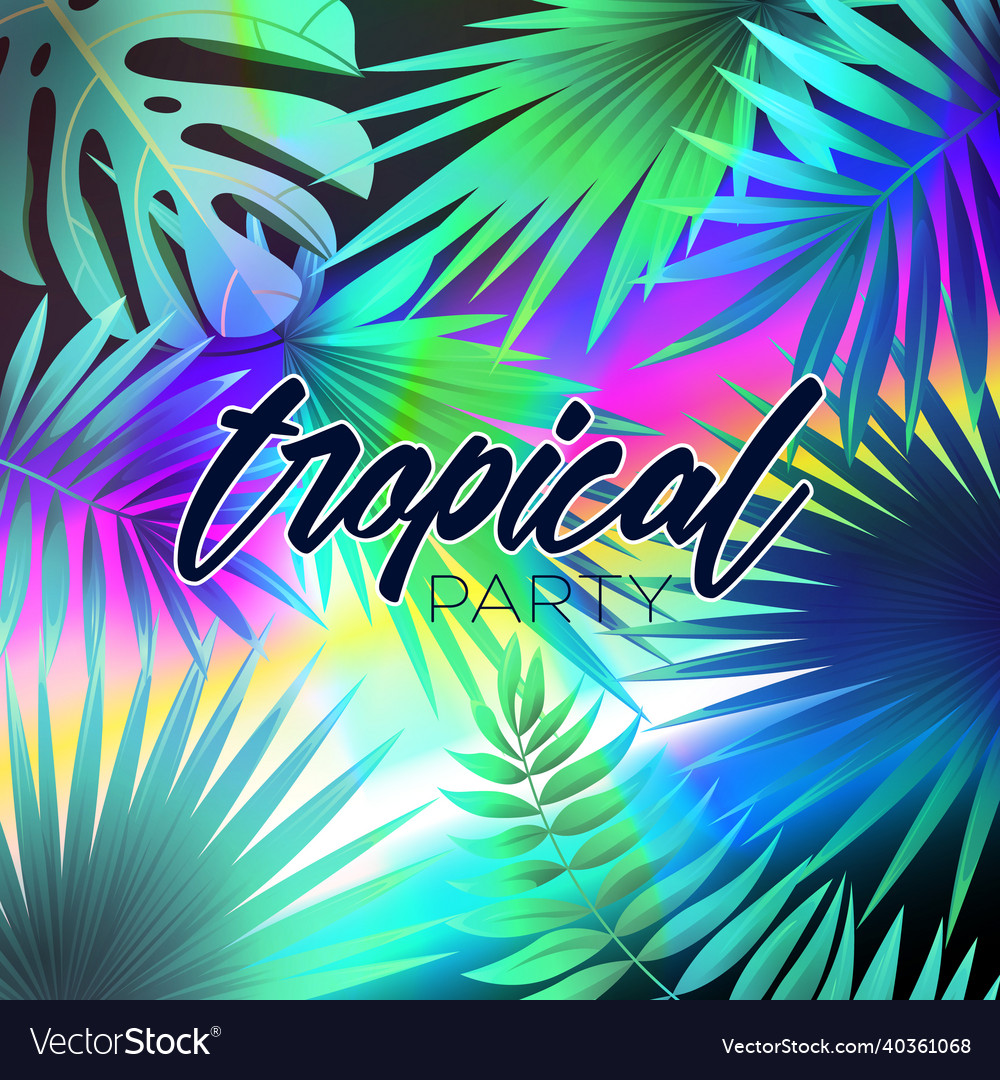 Summer tropical background design Royalty Free Vector Image