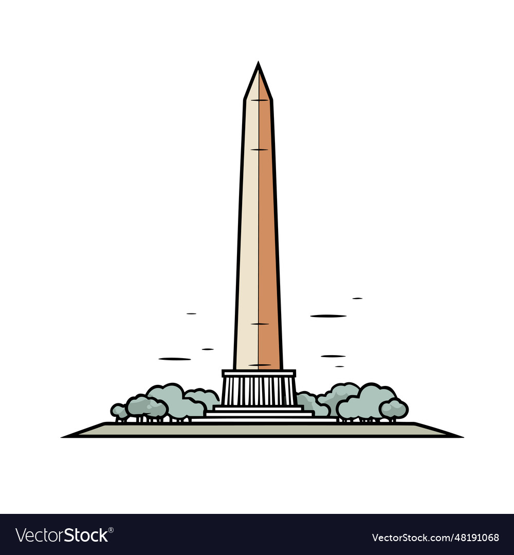 Washington monument monument Royalty Free Vector Image