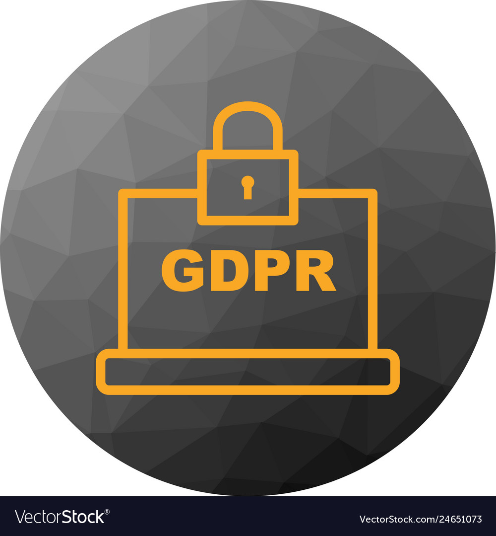 Gdpr icon Royalty Free Vector Image - VectorStock