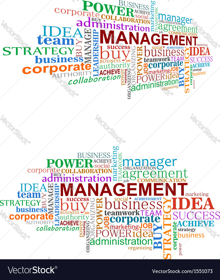Management tags cloud Royalty Free Vector Image