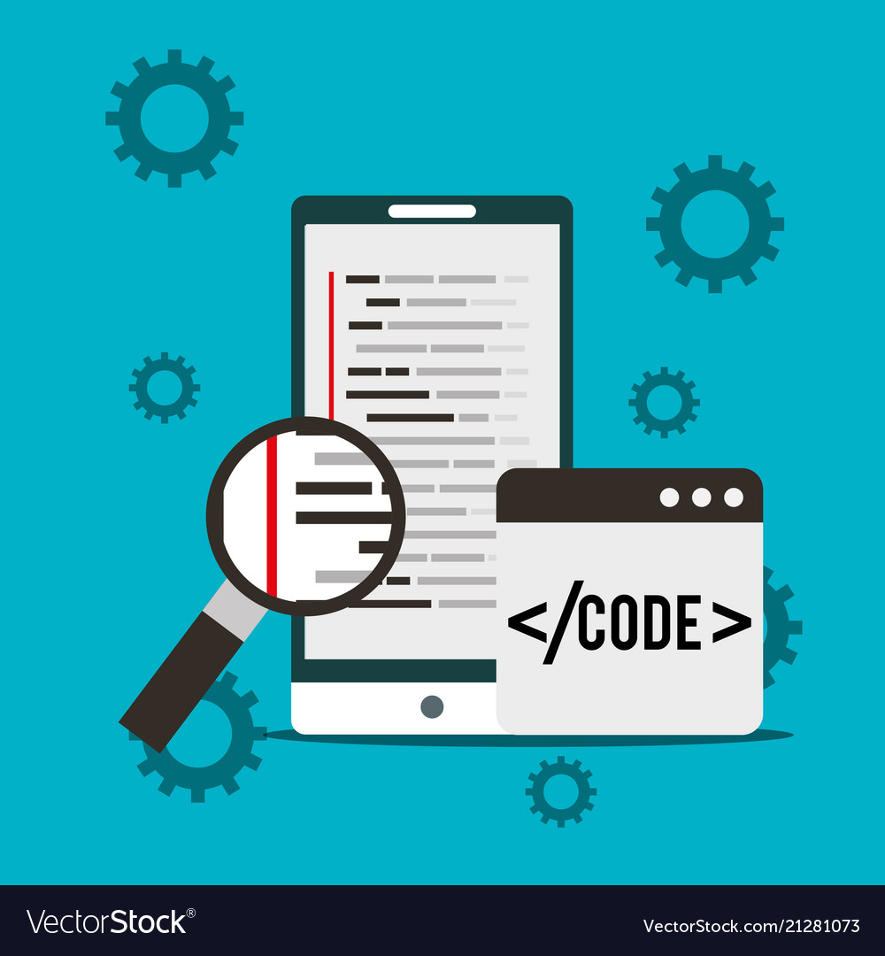 Program coding website Royalty Free Vector Image
