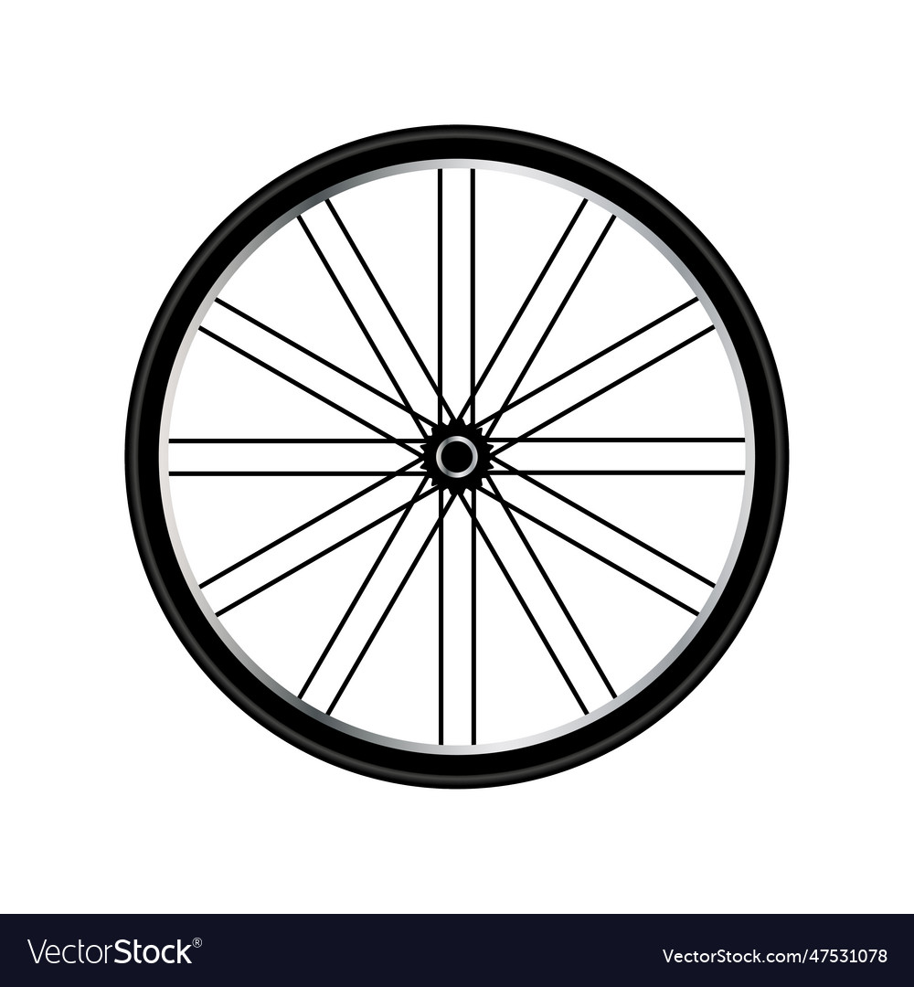 Bike wheel icon bicycle tire Royalty Free Vector Image