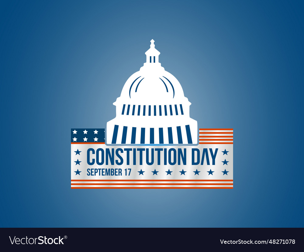 Constitution day and citizenship day banner Vector Image