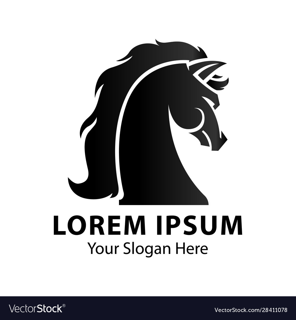 Horse logo template design vector image Horse logo template design
