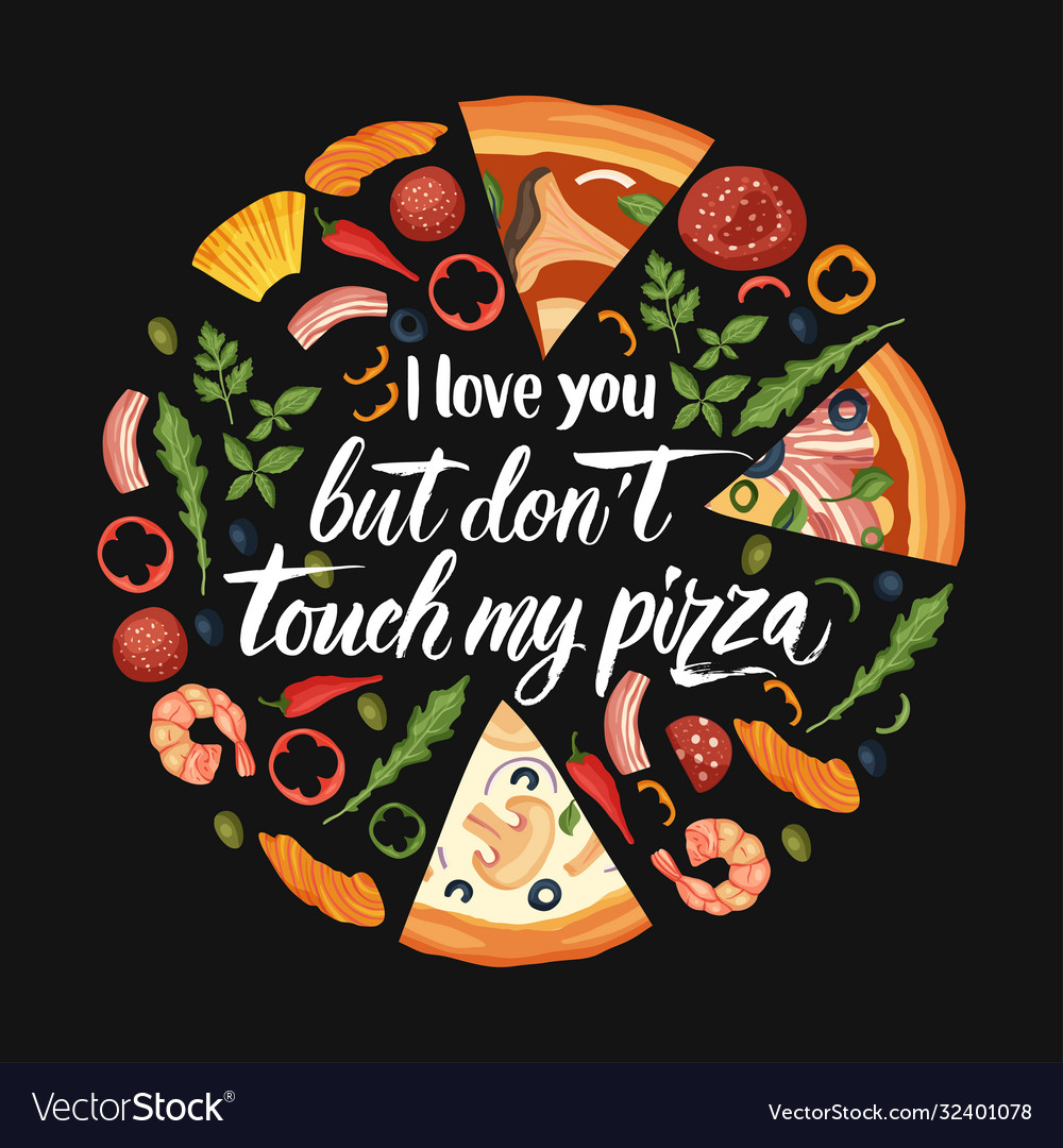 Lettering pizza Royalty Free Vector Image - VectorStock