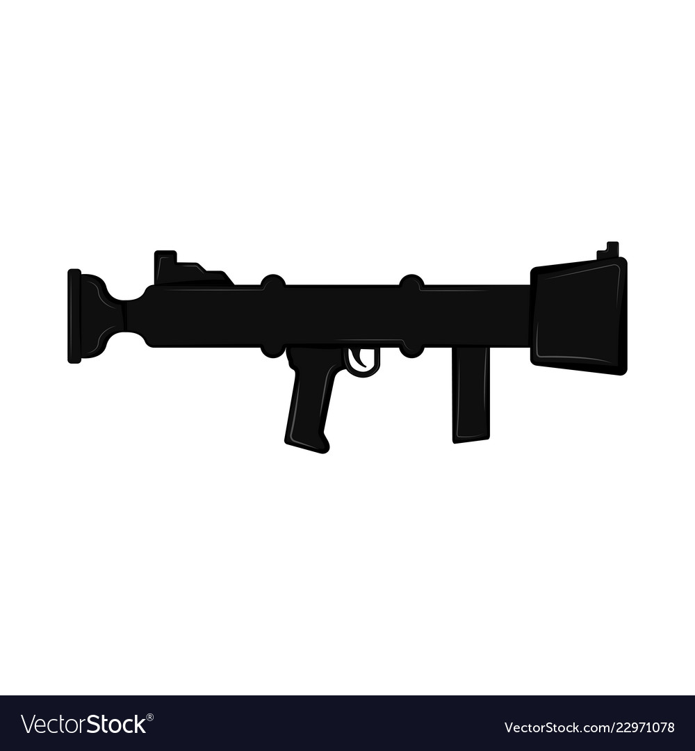 Silhouette of a bazooka Royalty Free Vector Image