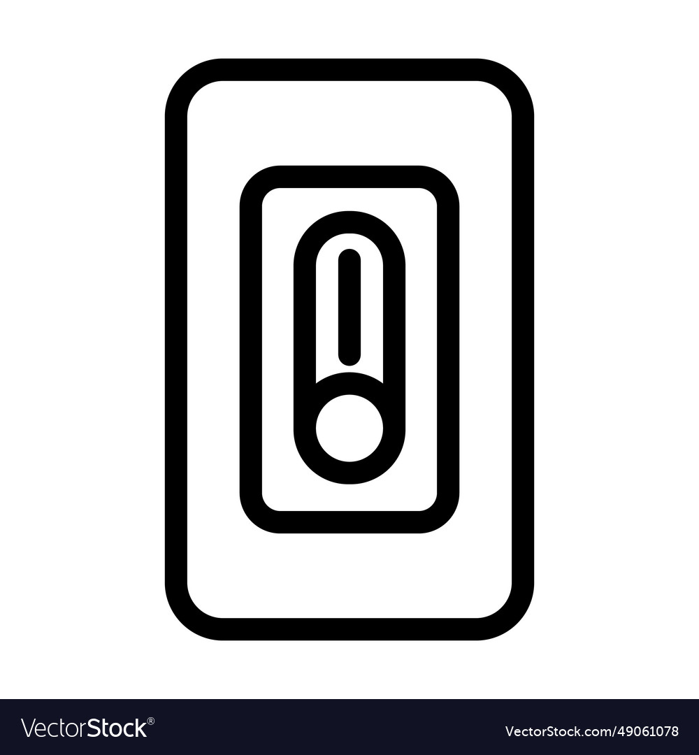 Smart dimmer switch home line icon Royalty Free Vector Image