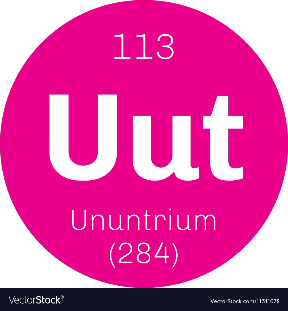 Ununtrium chemical element Royalty Free Vector Image