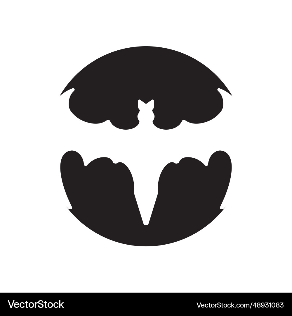 Bat wing logo element Royalty Free Vector Image