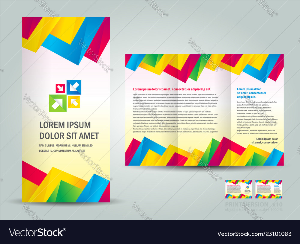 brochure triangles colorful royalty