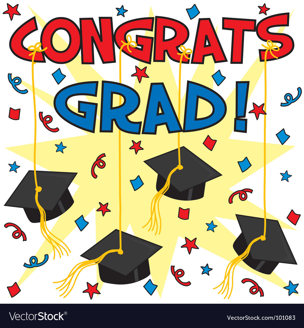 Congrats grad Royalty Free Vector Image - VectorStock