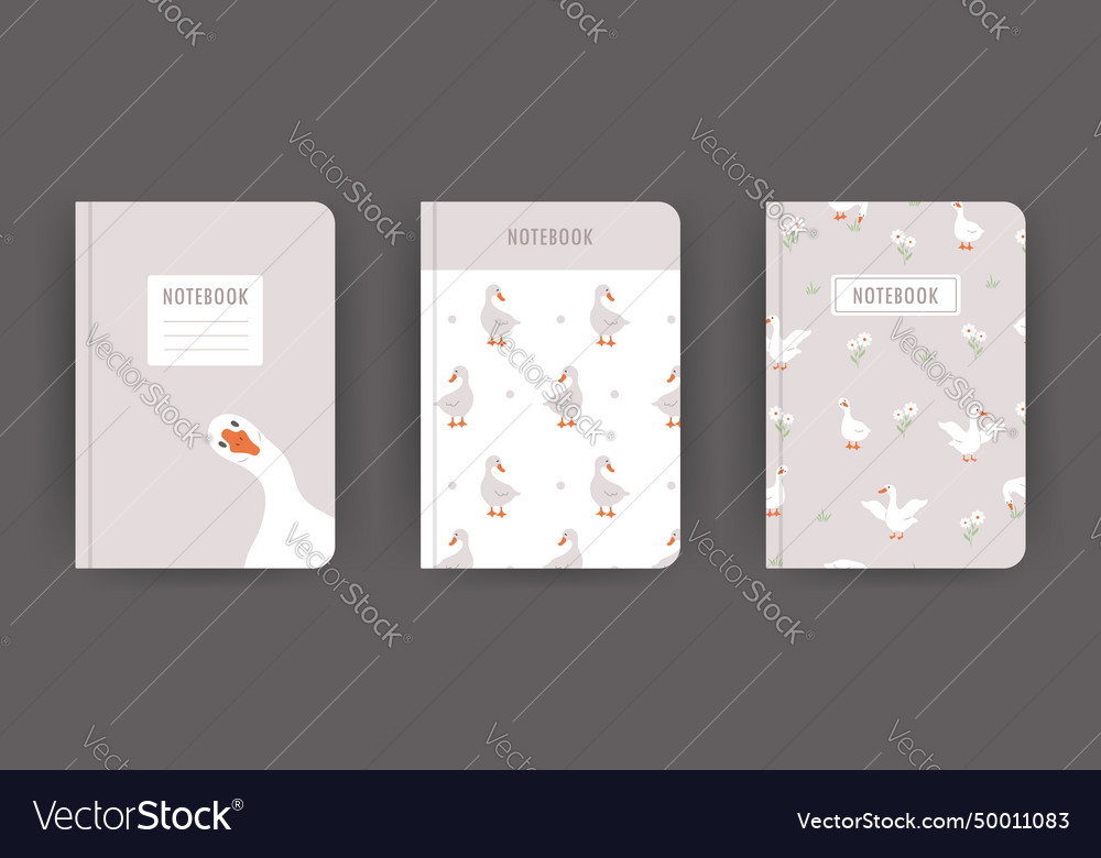 Cover page notebook collection templates with Vector Image