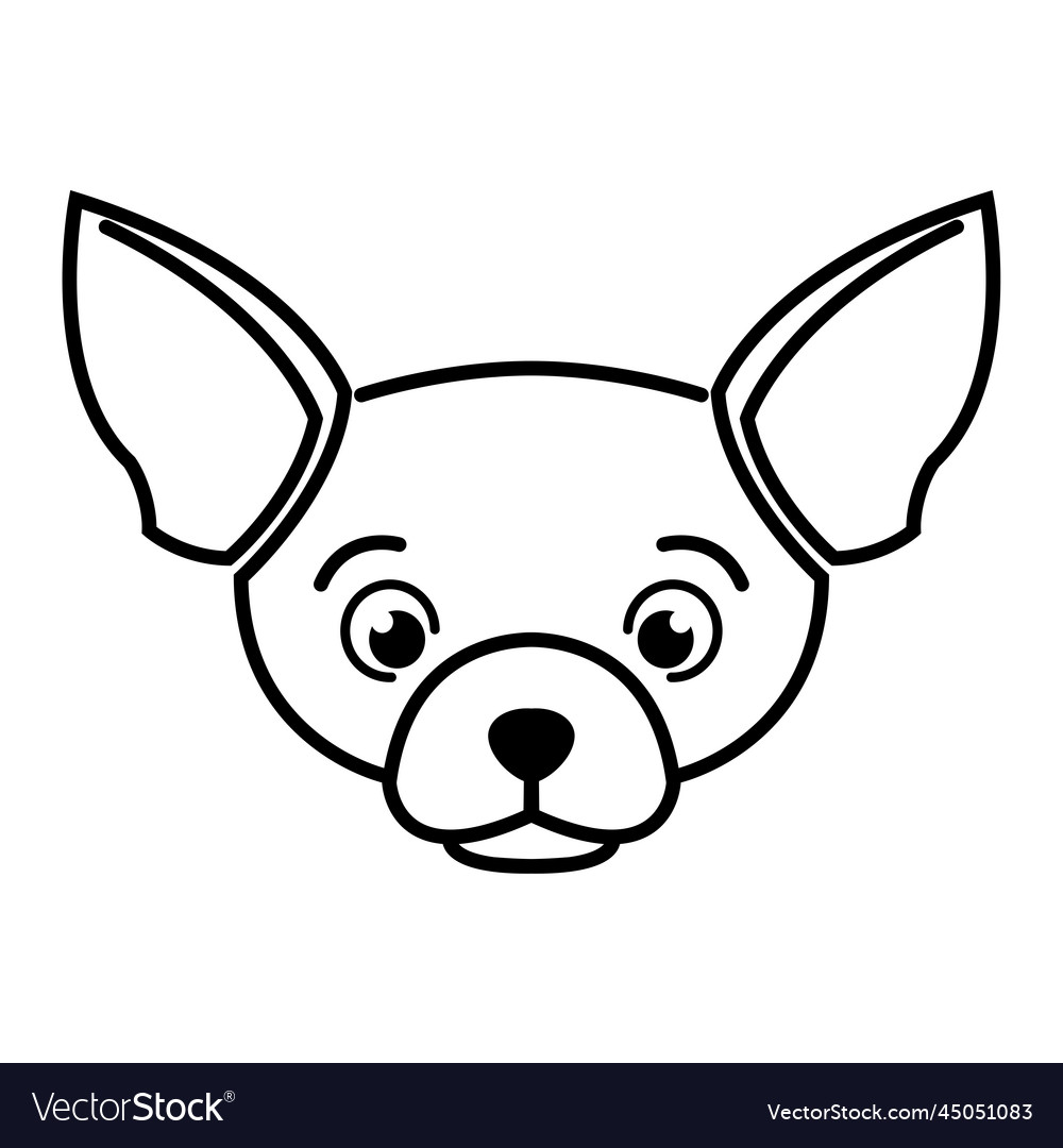 Cute Cartoon Icon Of A Chihuahua Royalty Free Vector Image