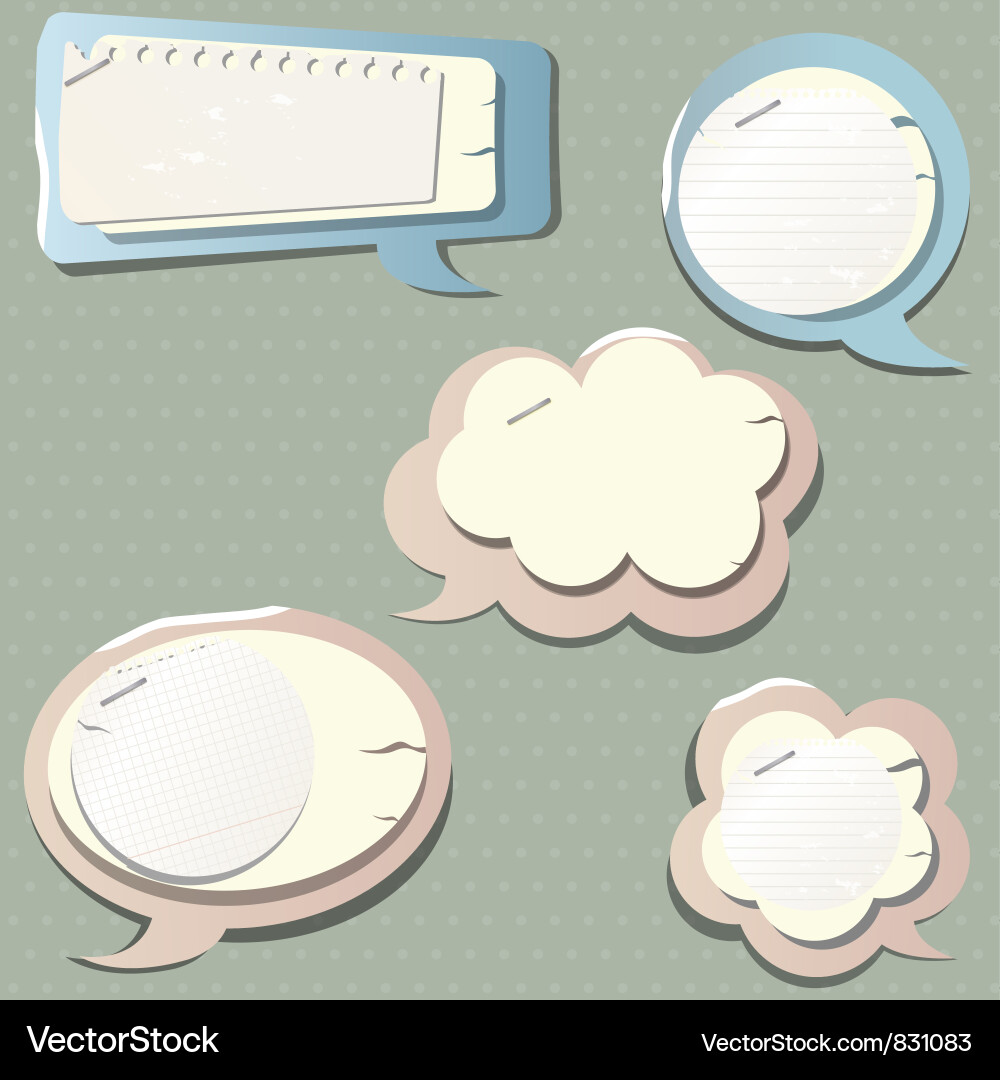 Paper speech bubbles Royalty Free Vector Image