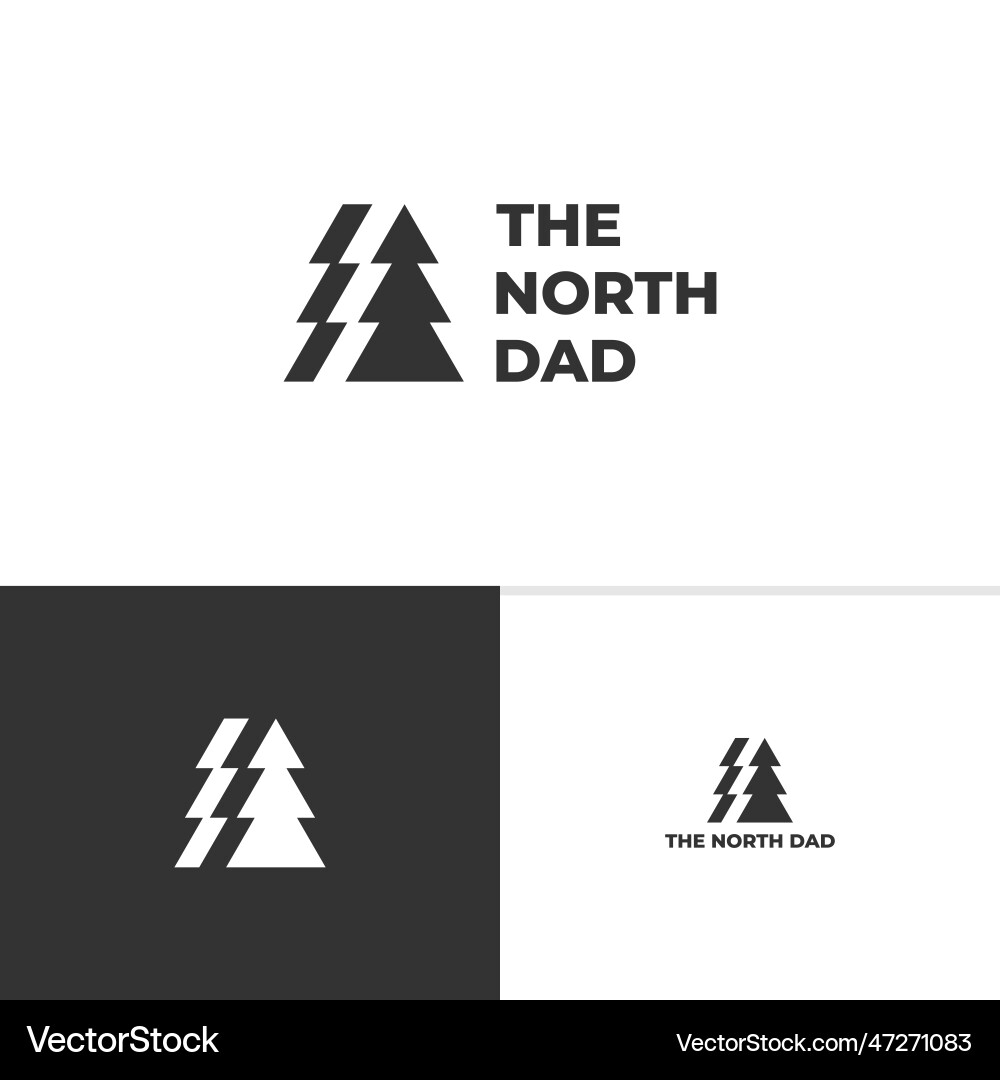 Pine tree logo template creative design Royalty Free Vector