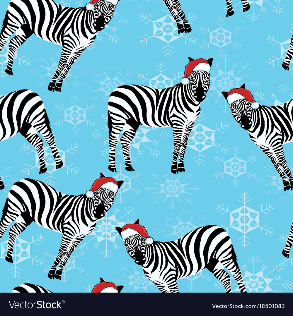 zebra print santa hat