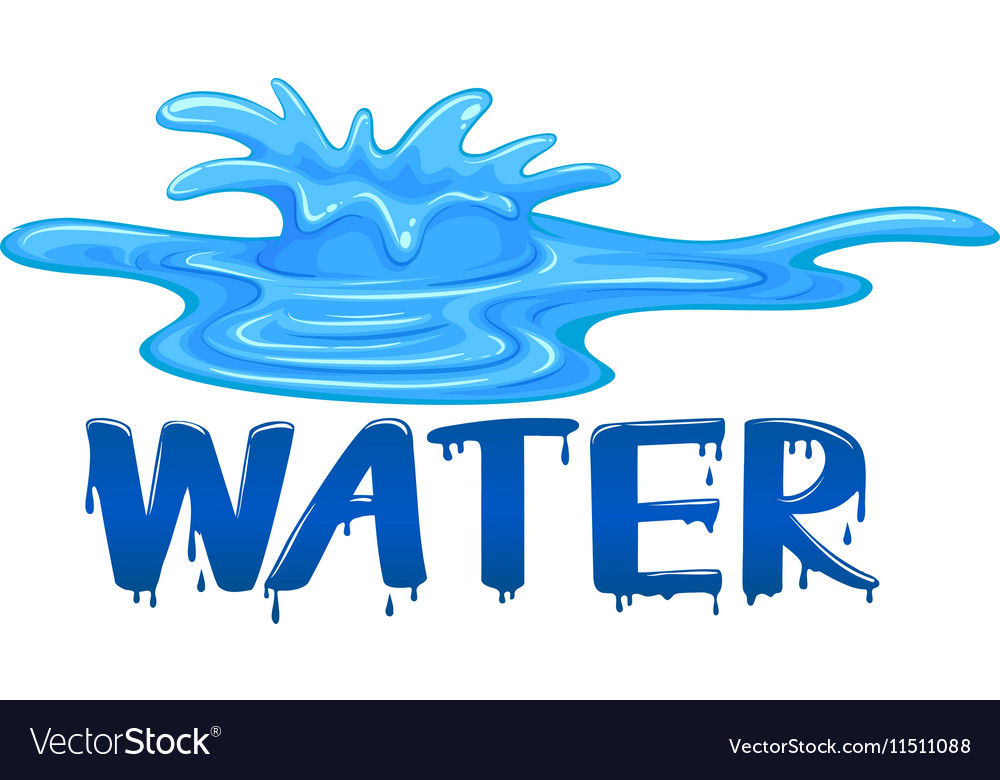 water-splash-with-the-word-royalty-free-vector-image