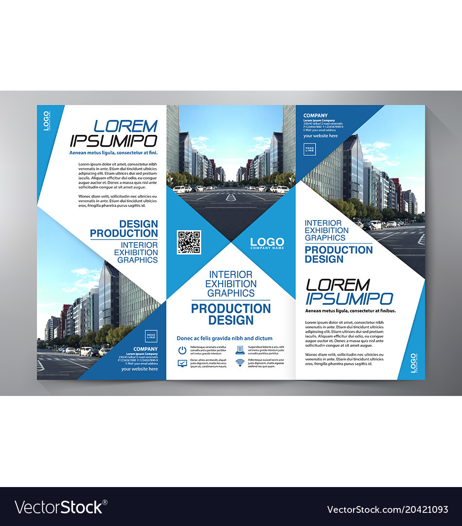 Brochure 3 Fold Flyer Design A4 Template Vector Image 5074