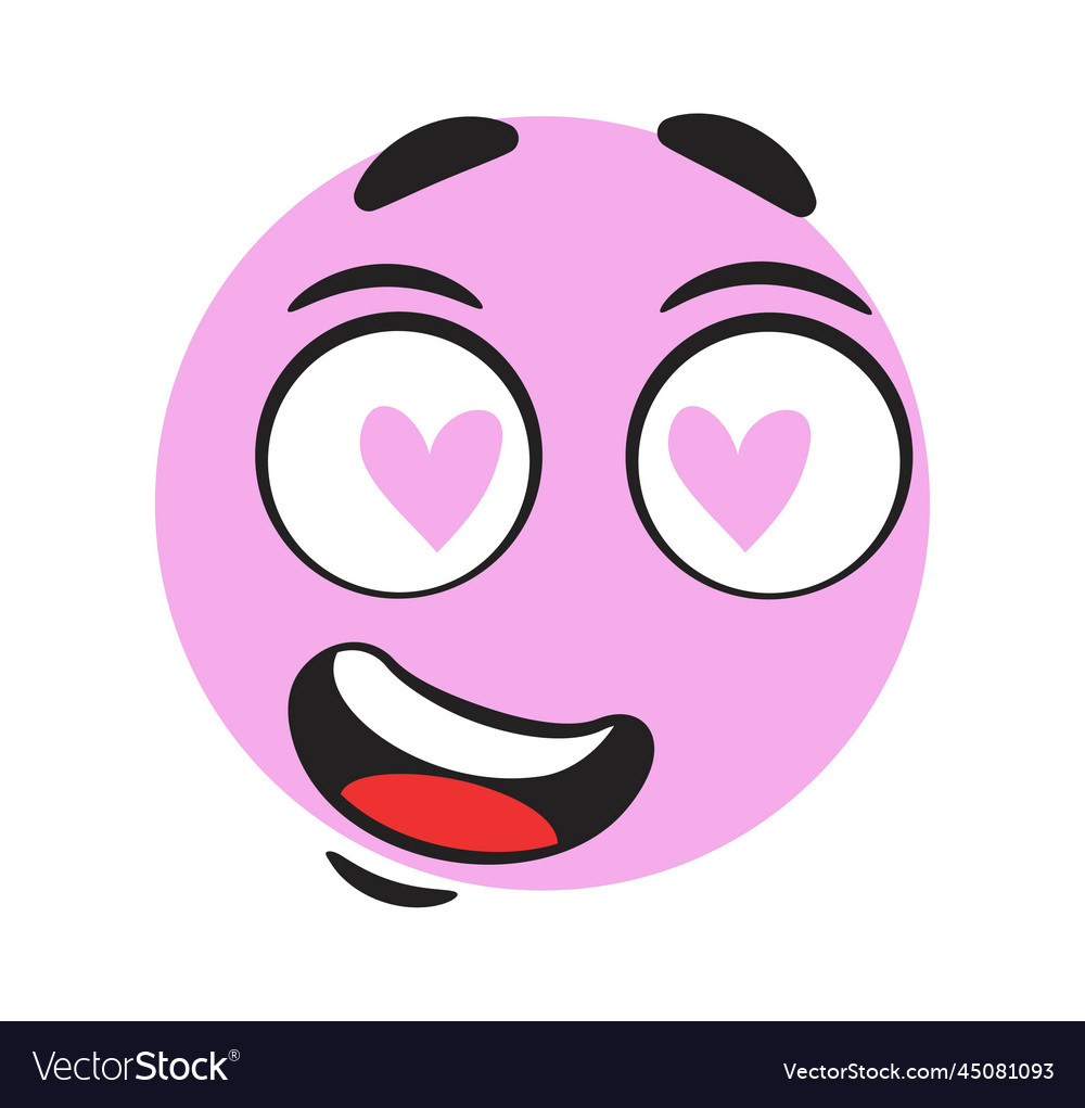 Funny love emoticon Royalty Free Vector Image - VectorStock