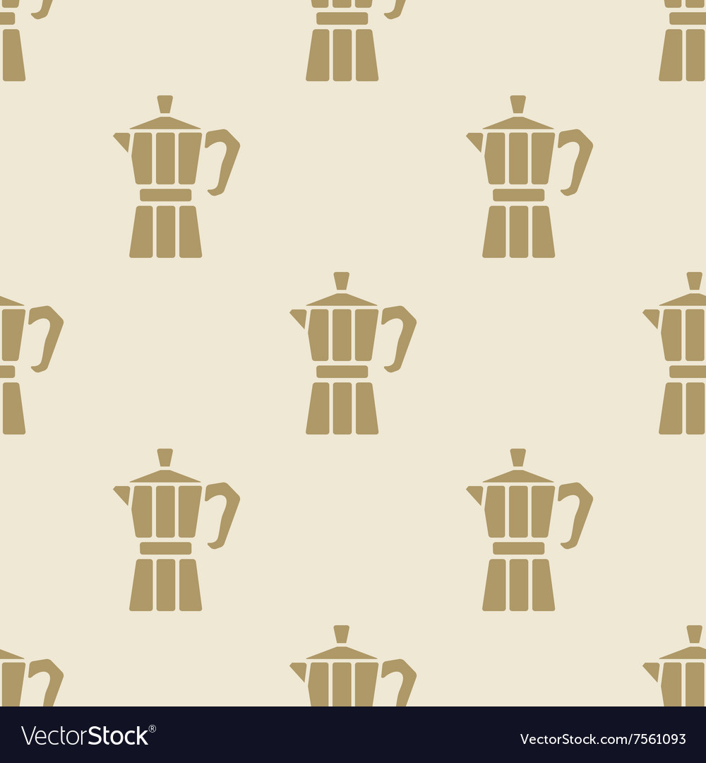 Italian Coffee Maker Moca Pattern Tile Background Vector Image Italian Coffee Maker Moca Pattern Tile